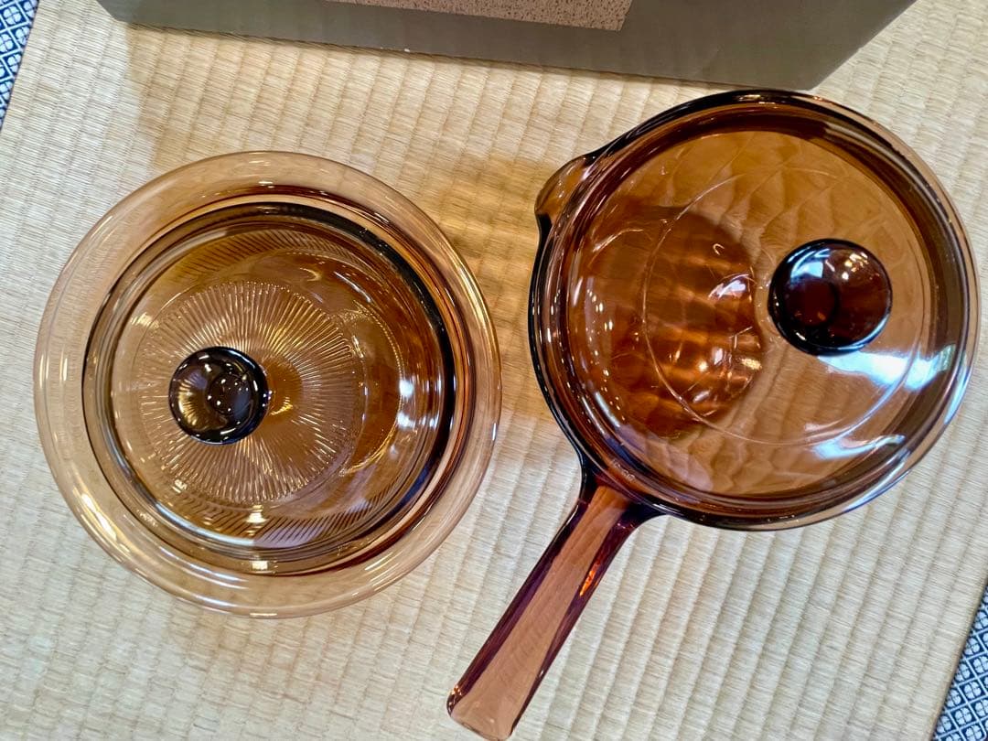 VISION ビジョン　耐熱ガラス鍋　2点