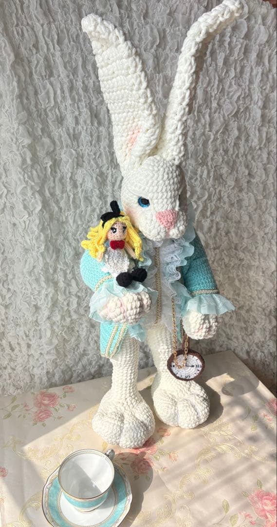 ハンドメイド あみぐるみ うさぎ 女の子