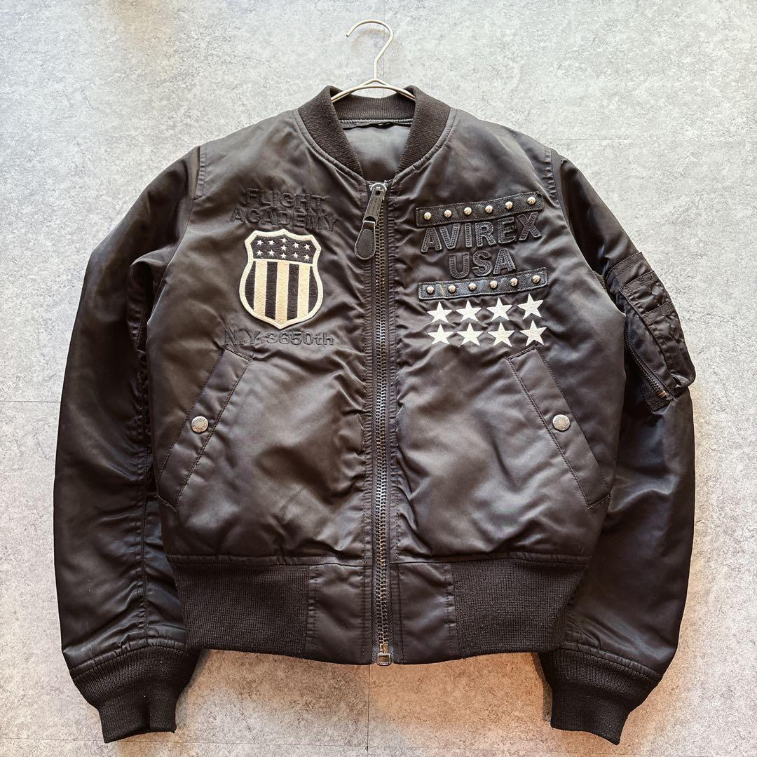 ジャケット・アウター AVIREX Y2K Cropped MA-1 Back Logo