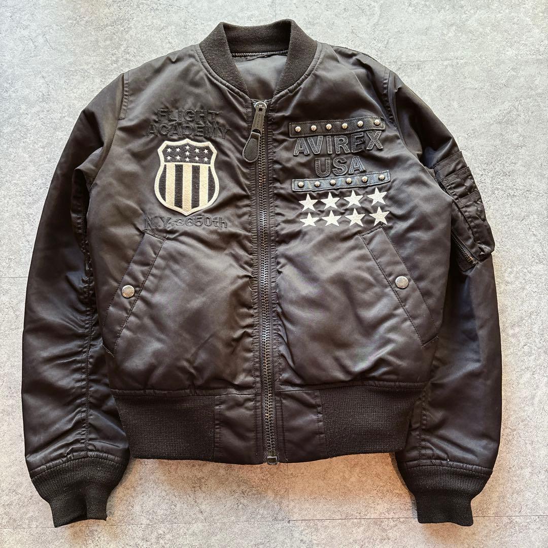 ジャケット・アウター AVIREX Y2K Cropped MA-1 Back Logo