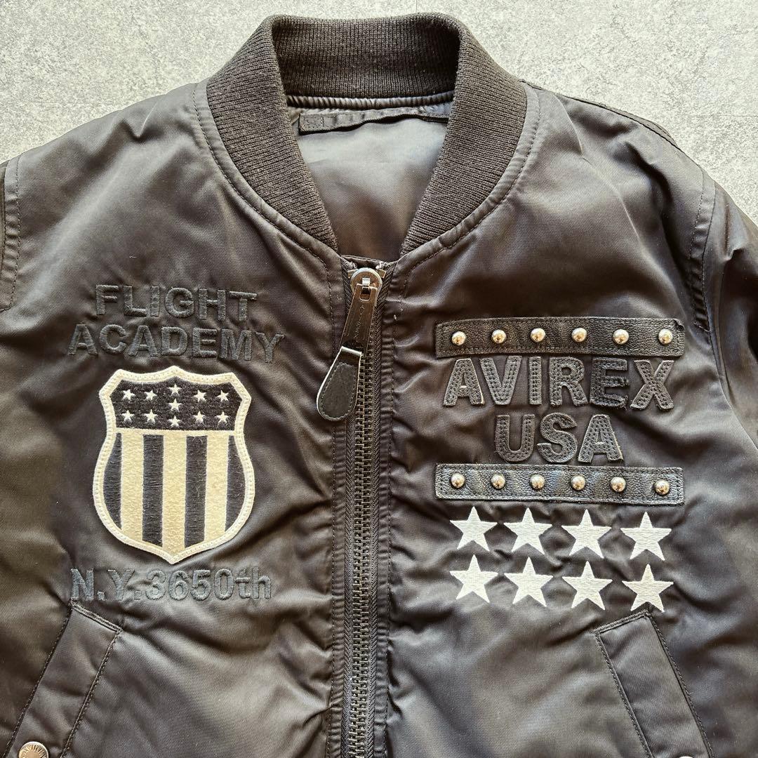 ジャケット・アウター AVIREX Y2K Cropped MA-1 Back Logo