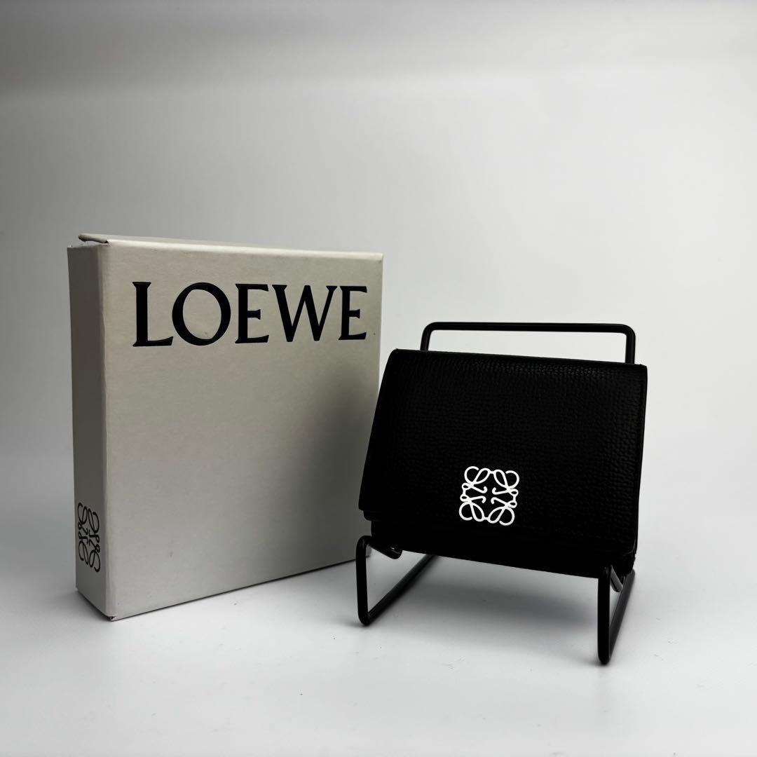 LOEWE ロエベ　アナグラム　トライフォールドウォレット　Ｗホック　三つ折り