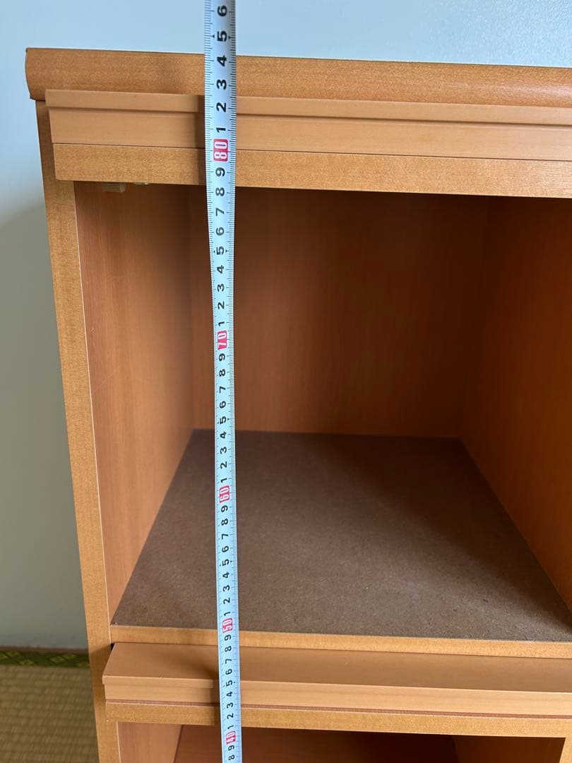 【2/12までの出品】木目調ディスプレイラック 3列x2段