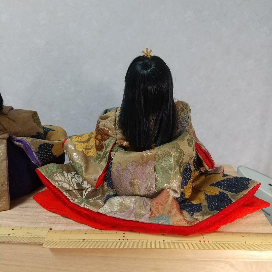 雛人形 雛祭り ハンドメイド 手作り 一点物 市松人形 古布 縮緬
