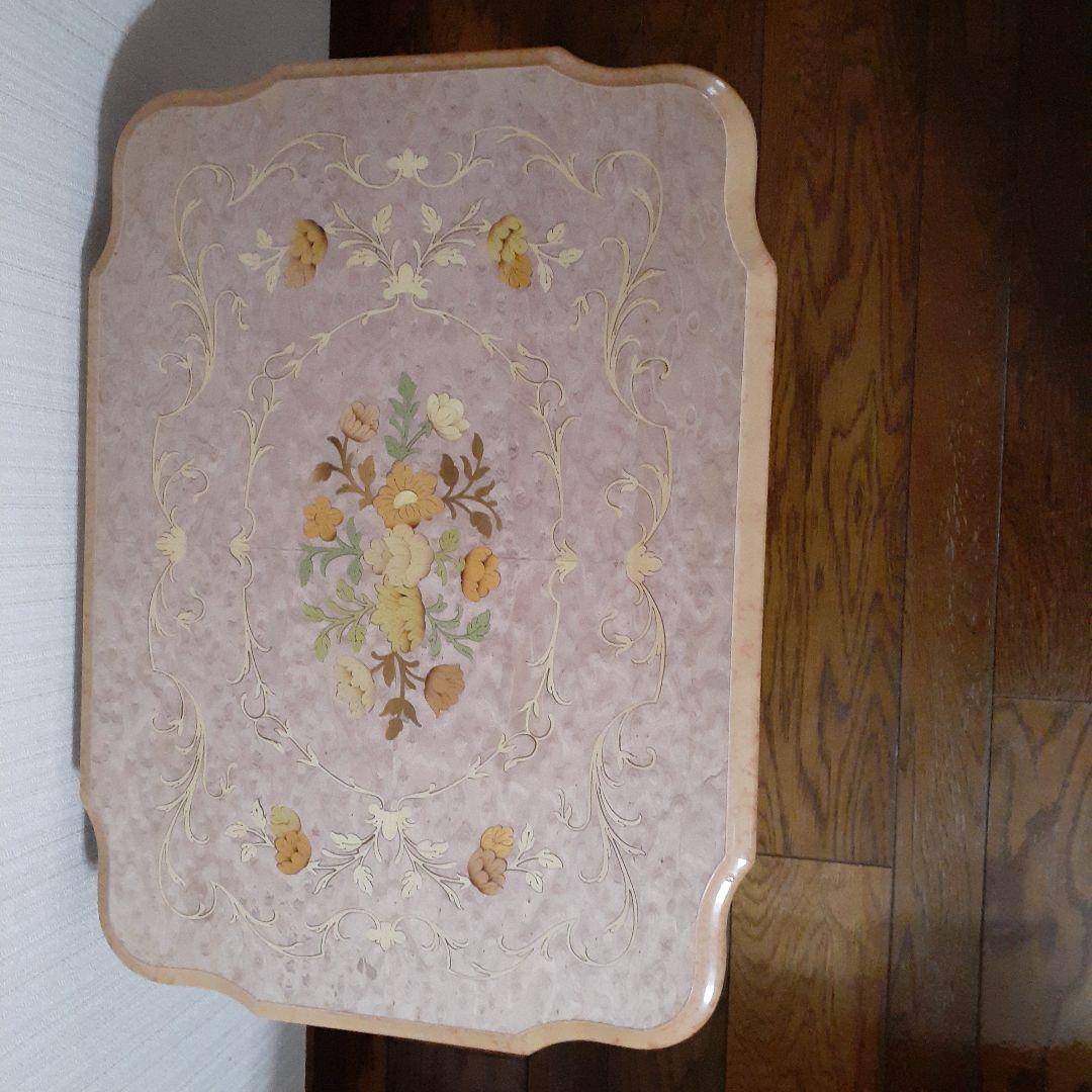 ピンク系象嵌細工テーブル☆可愛いインテリア