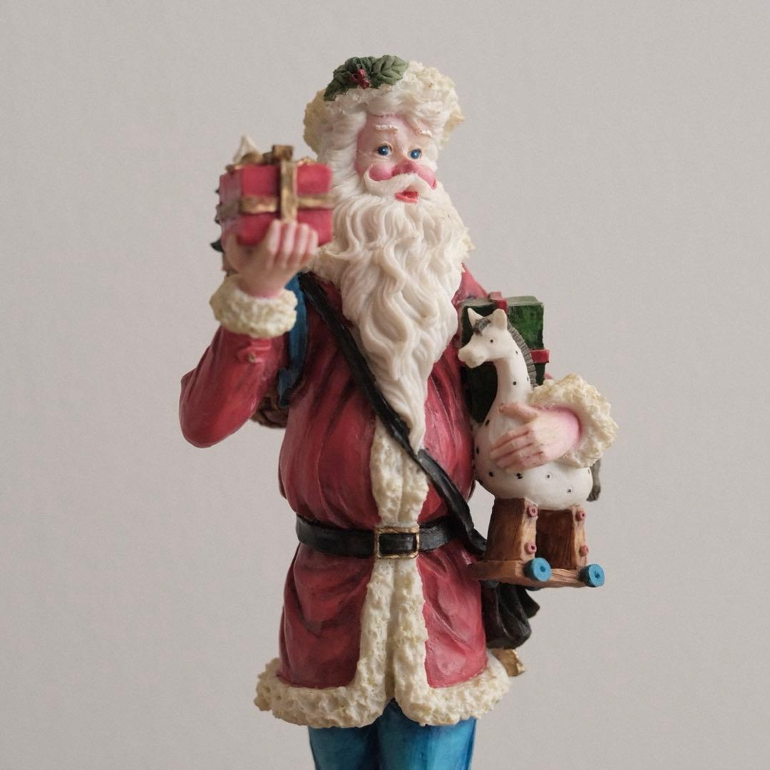【即日発送】 サンタクロース 人形 彫刻 置物 クリスマス ビンテージ 貴重