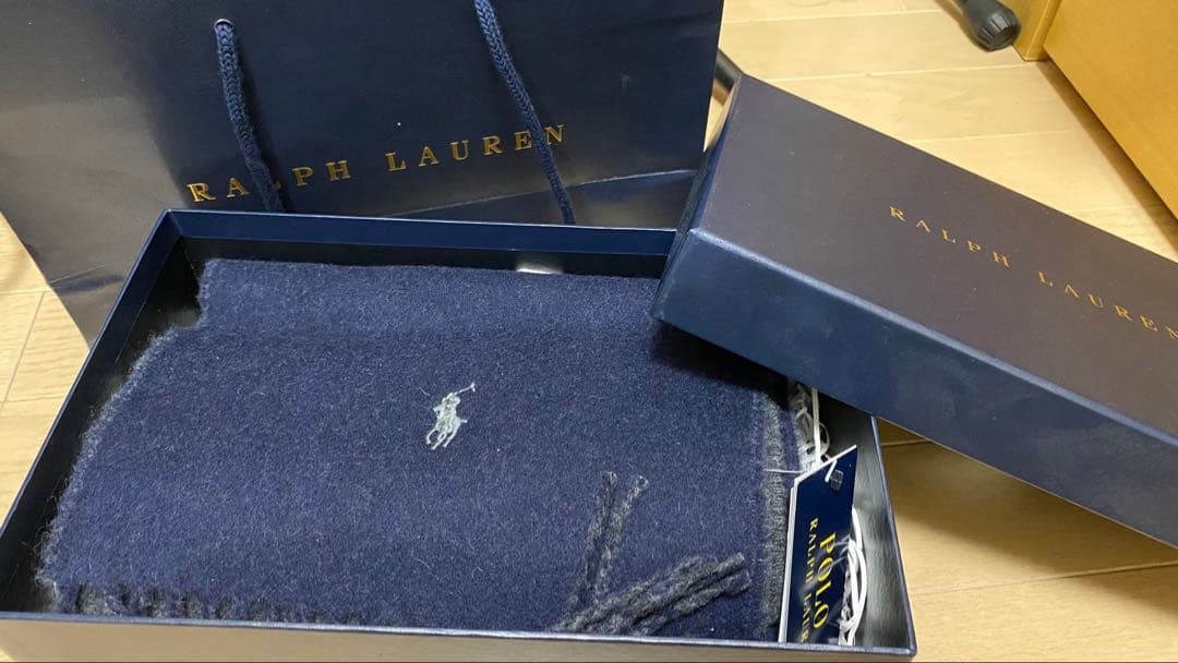 【新品】 Ralph Lauren リバーシブル ウールカシミヤ マフラー