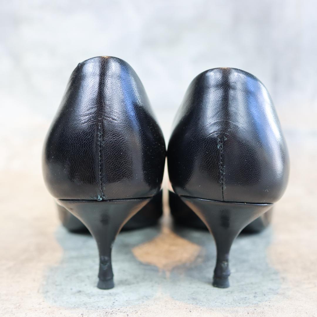 PRADA レザー リボンデザイン パンプス ヒール レディース