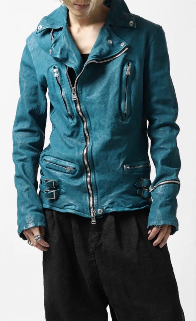 バックラッシュbacklashジャパンカーフダブルライダースLターコイズ祝日値下