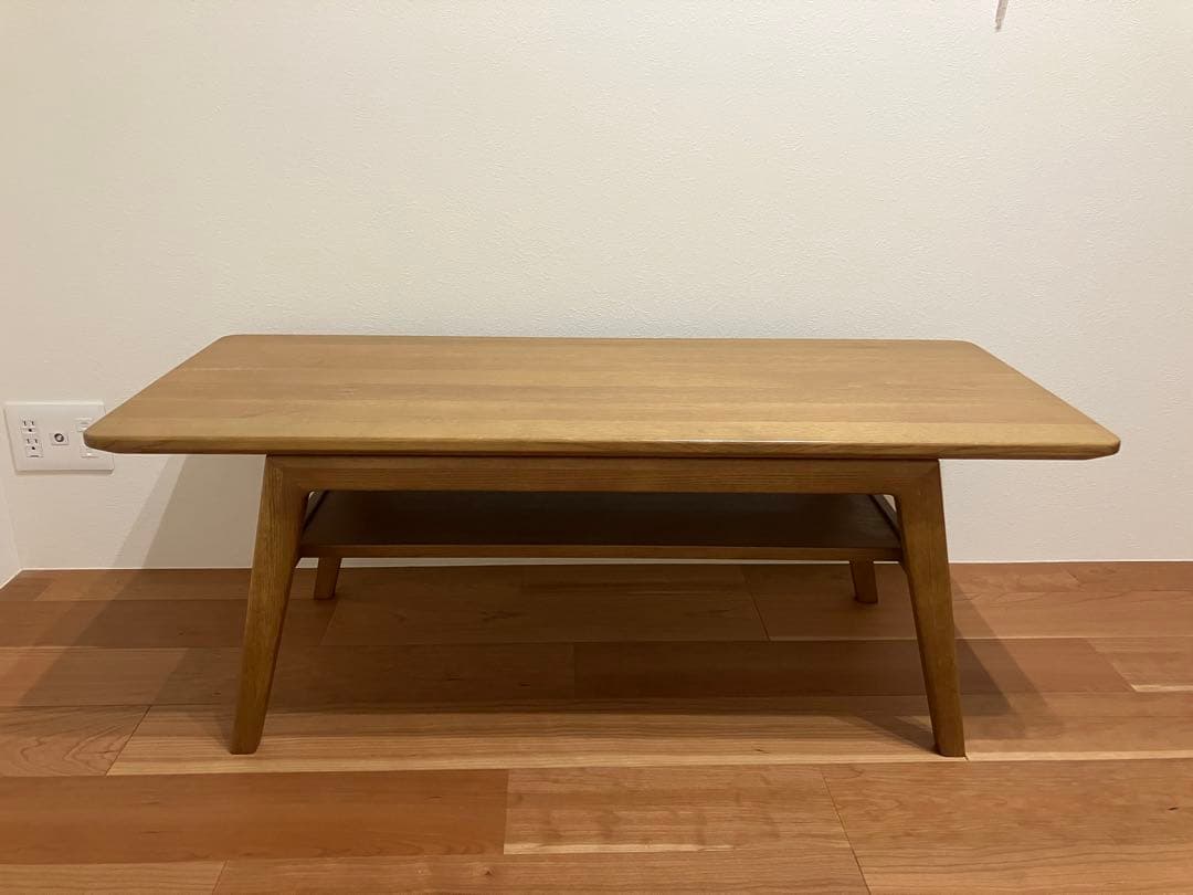 カリモク　ローテーブル　オーク　スタンダードモダン