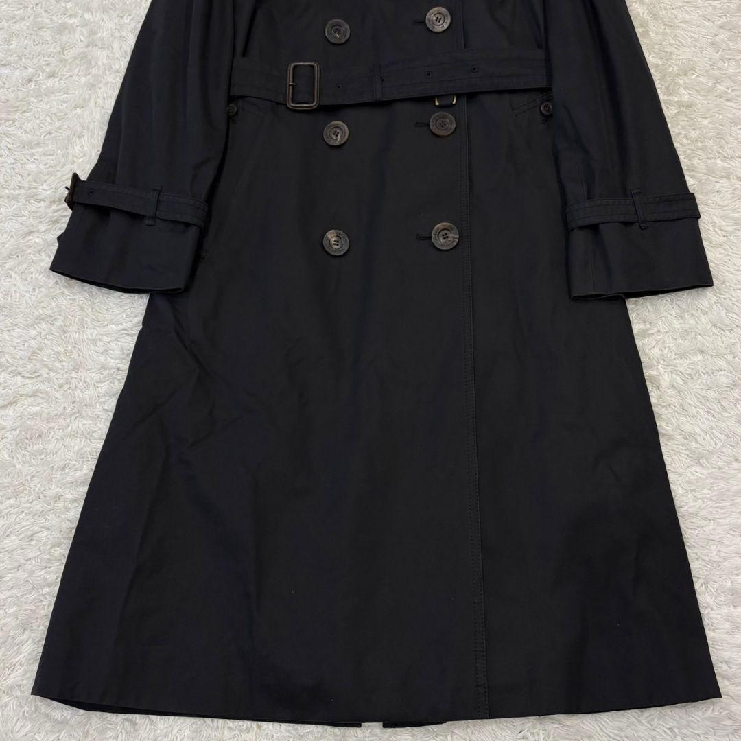 アクアスキュータム トレンチコート ライナー ブラック 2XL コットン ロング