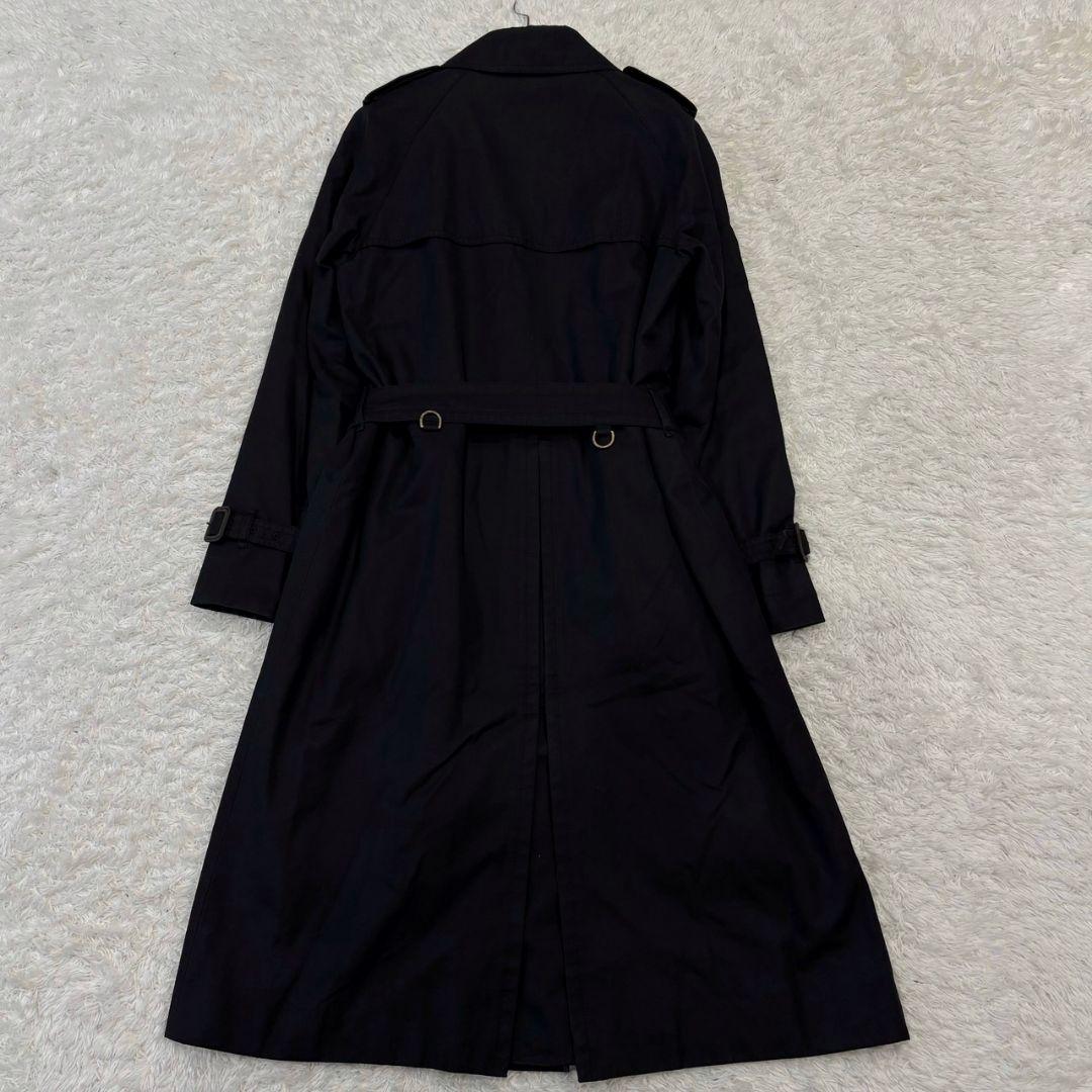 アクアスキュータム トレンチコート ライナー ブラック 2XL コットン ロング