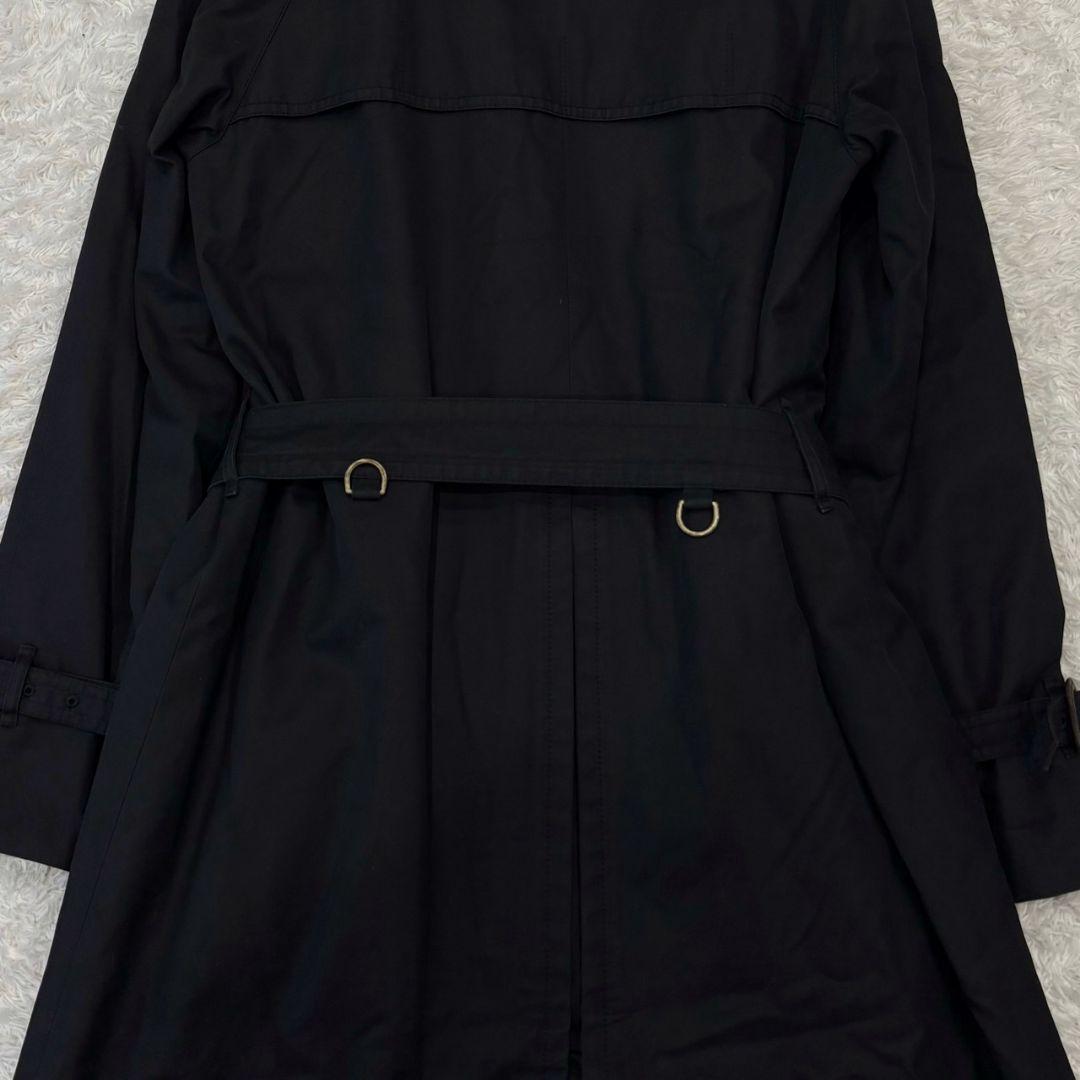 アクアスキュータム トレンチコート ライナー ブラック 2XL コットン ロング