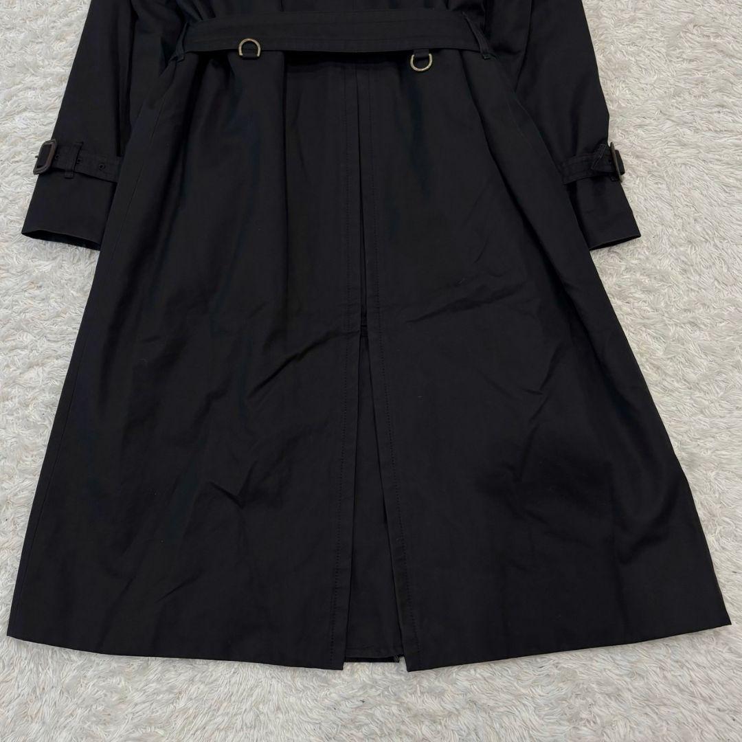 アクアスキュータム トレンチコート ライナー ブラック 2XL コットン ロング