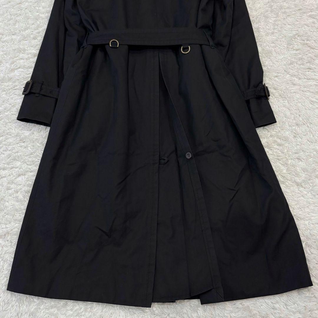 アクアスキュータム トレンチコート ライナー ブラック 2XL コットン ロング