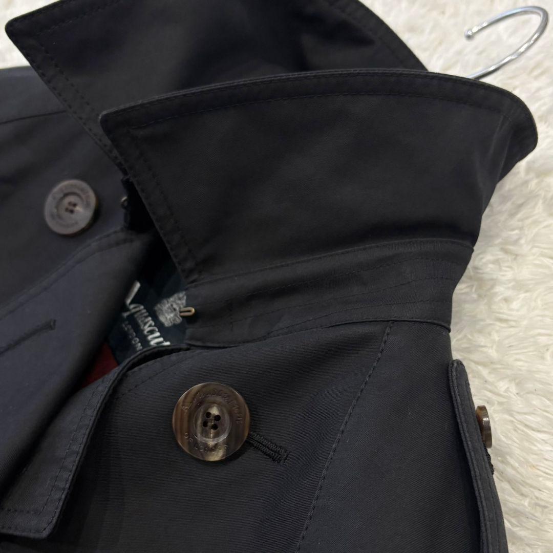 アクアスキュータム トレンチコート ライナー ブラック 2XL コットン ロング