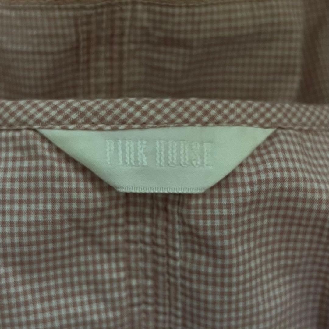 PINK HOUSE ピンクハウス ギンガムチェック 襟 フリル ブラウス