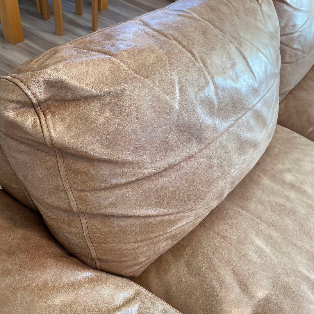 unico モカブラウン レザー 3人掛けソファ　SEINN/セイン