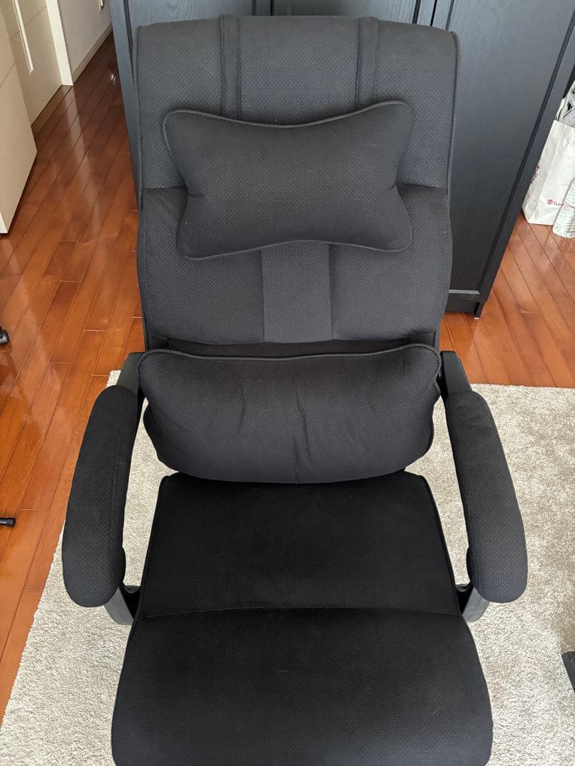 パソコンチェア/オフィスチェア/イス椅子　リクライニング ヘッドレスト付き