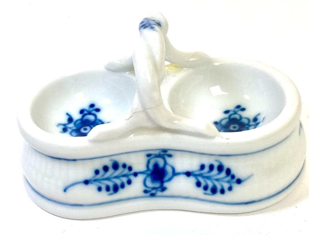 ロイヤルコペンハーゲン ブルーフルーテッド ソルトセラー ダブルソルト