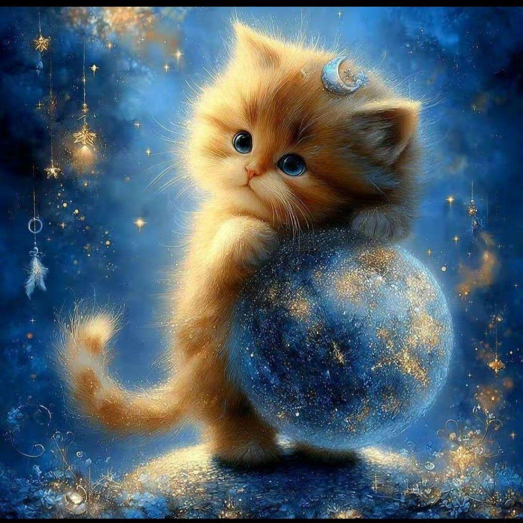 ねことばらパネル生地　ハンドメイド