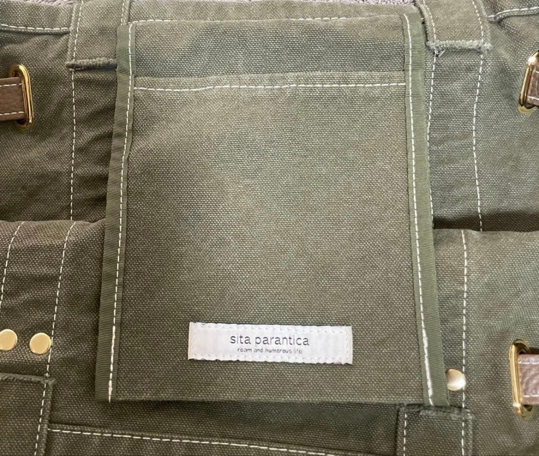 新品 sita parantica キャンバス Tote Bag L カーキ
