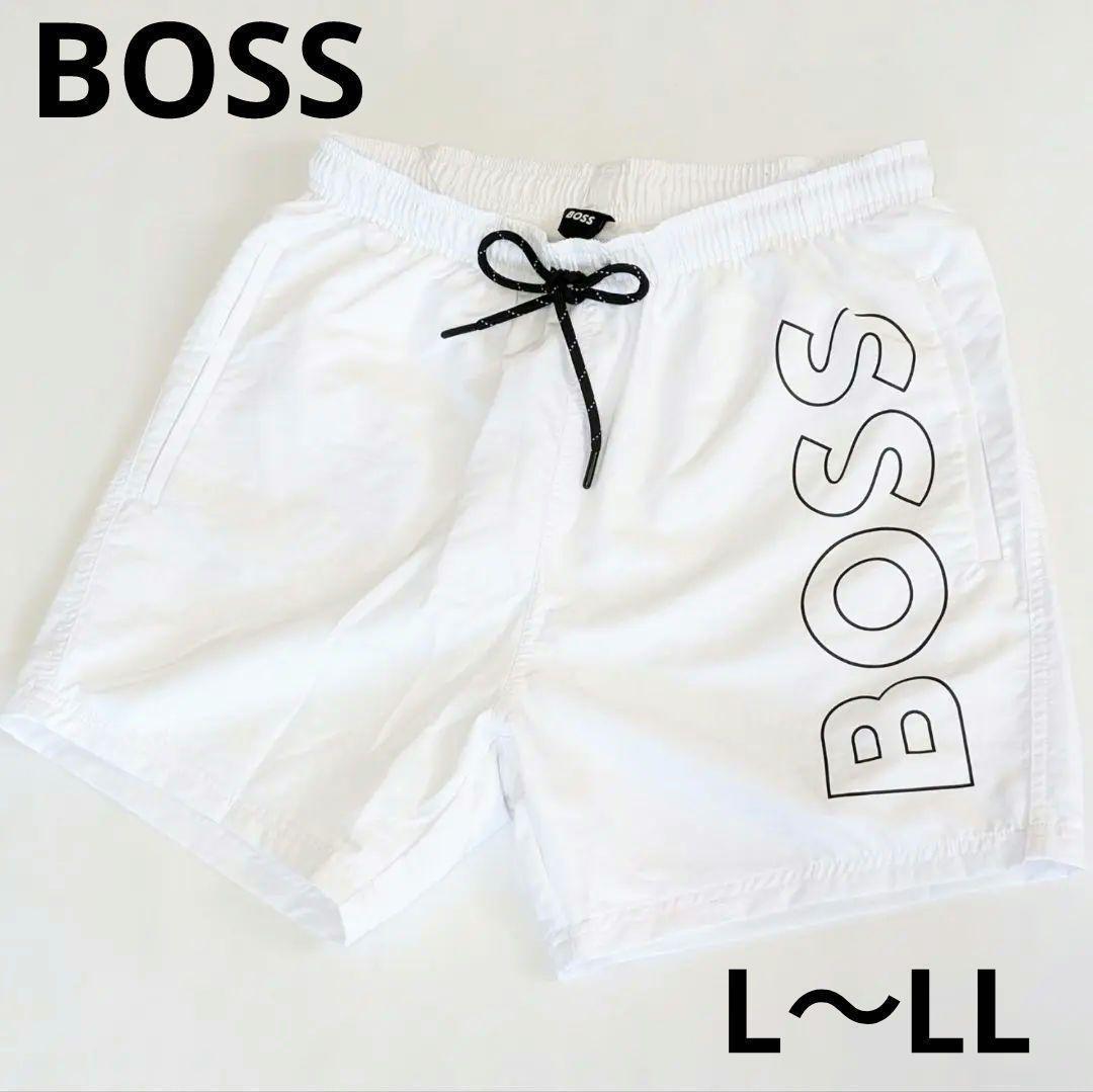 【海外限定品】 BOSS ボス スイム ショーツ 水着 L LL ホワイト 白