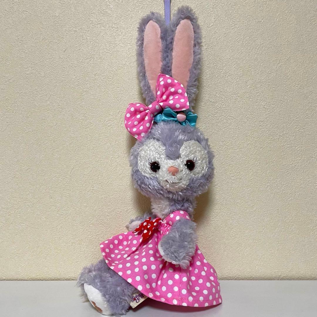 ハンドメイド★ピンク♡ドットワンピース&リボン★シェリーメぬいぐるみポーチ用
