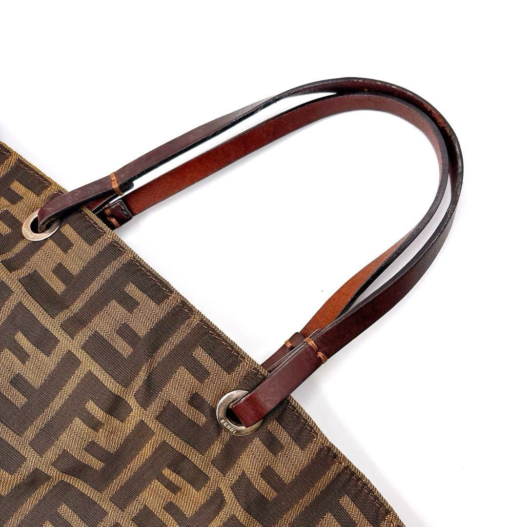 美品 FENDI フェンディ ヴィンテージ ズッカ柄 トートバッグ ミニトート