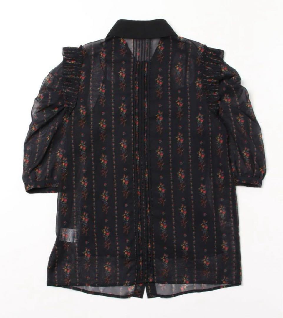 DOUBLE STANDARD CLOTHINGフラワープリントシフォンブラウス