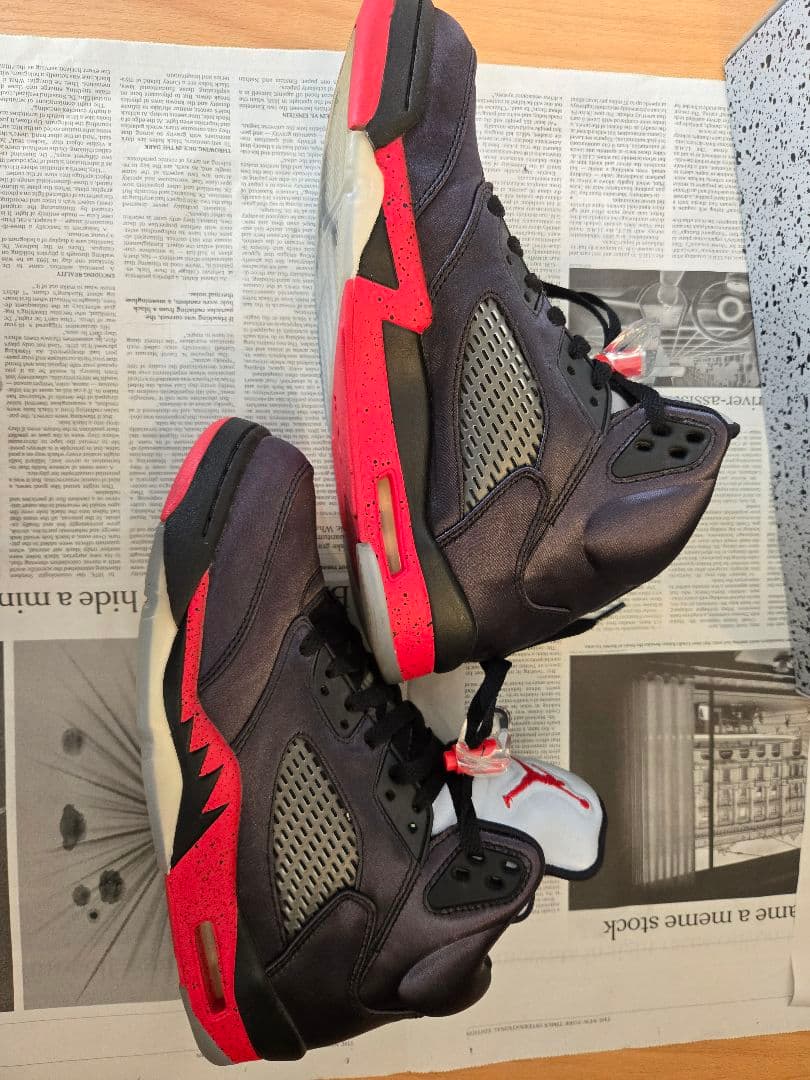 Air Jordan 5 ブラック/ユニバーシティーレッド　27.5