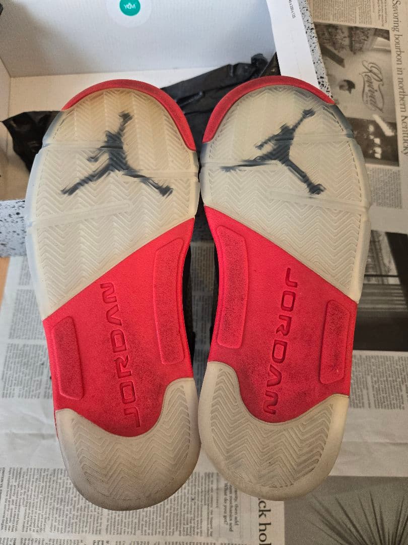 Air Jordan 5 ブラック/ユニバーシティーレッド　27.5