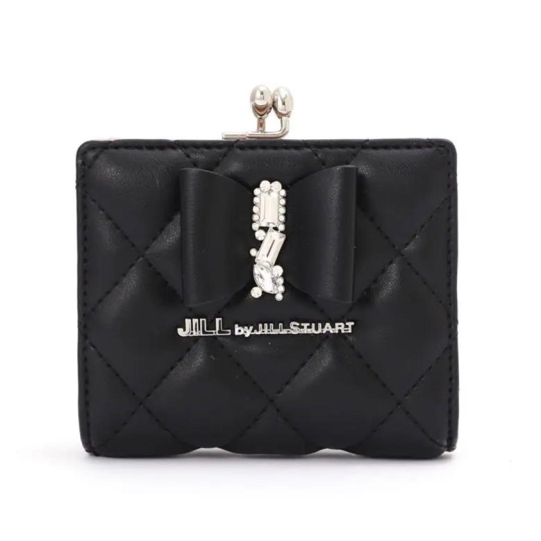 【美品】ジルバイジルスチュアート　RIBBONキルトウォレット　ブラック