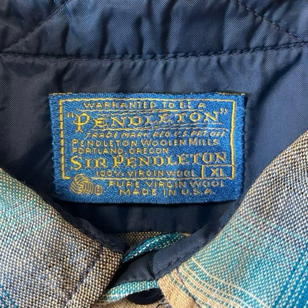 y01626 70s-80sUSA製　サー・ペンドルトン ウールシャツ　チェック