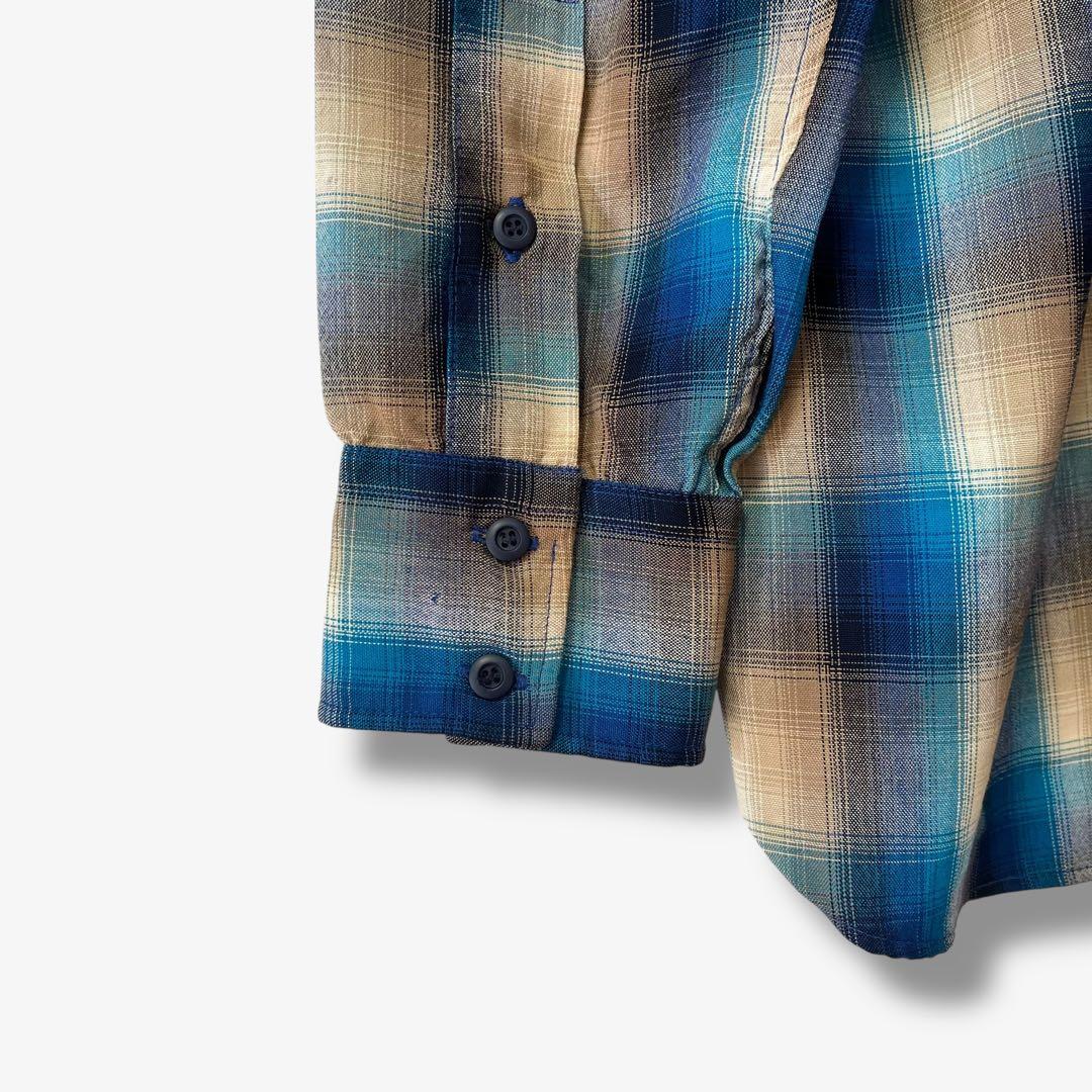 y01626 70s-80sUSA製　サー・ペンドルトン ウールシャツ　チェック