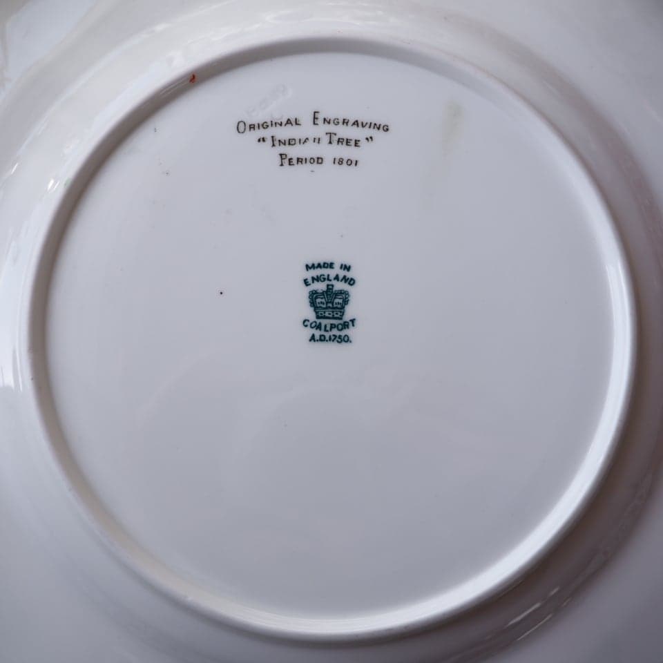 コールポート　インディアンツリー　フリルプレート　中皿　アンティーク　F8