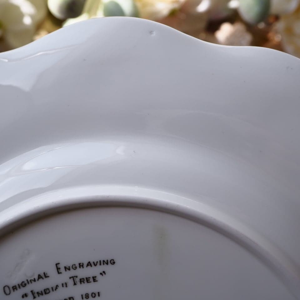 コールポート　インディアンツリー　フリルプレート　中皿　アンティーク　F8