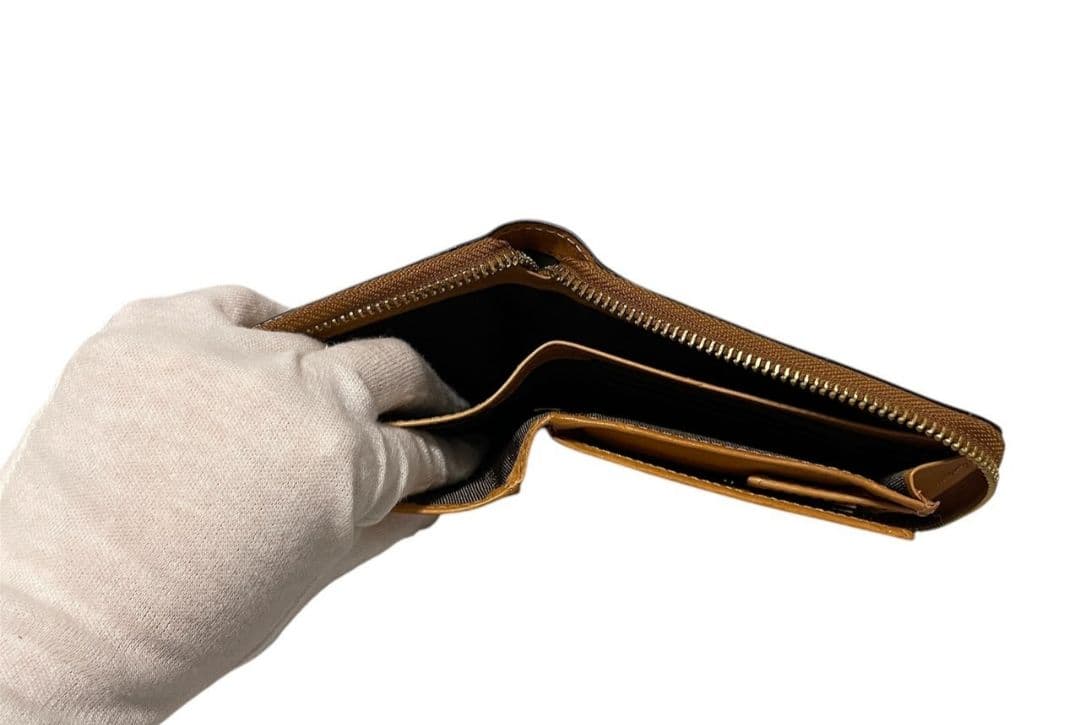 【新品】ROCADO ロカド シェルコードバン 二つ折り財布 馬革 ブラウン