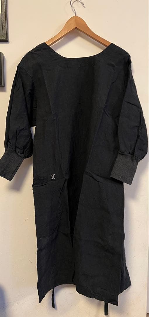 Kapok 割烹着2way ハウスワーキングコート1rd ブラック　未使用
