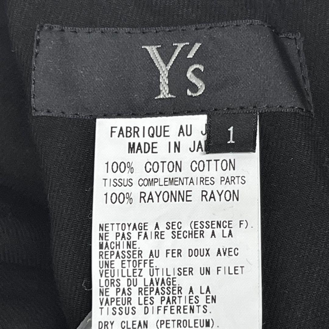未使用タグ付！Y'sワイズ/レイヤードガーゼラップスカート ブラック mi127