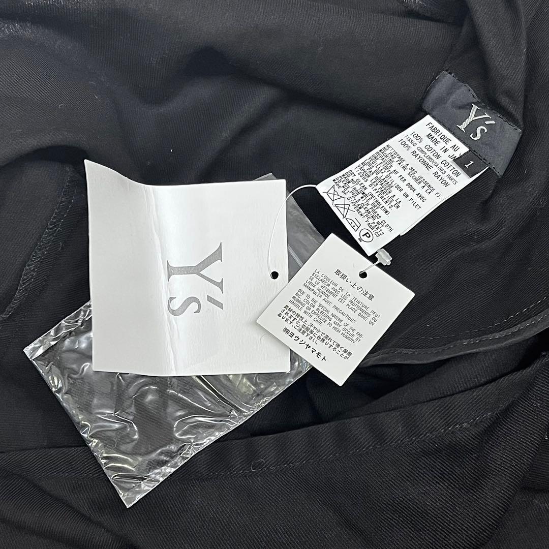 未使用タグ付！Y'sワイズ/レイヤードガーゼラップスカート ブラック mi127