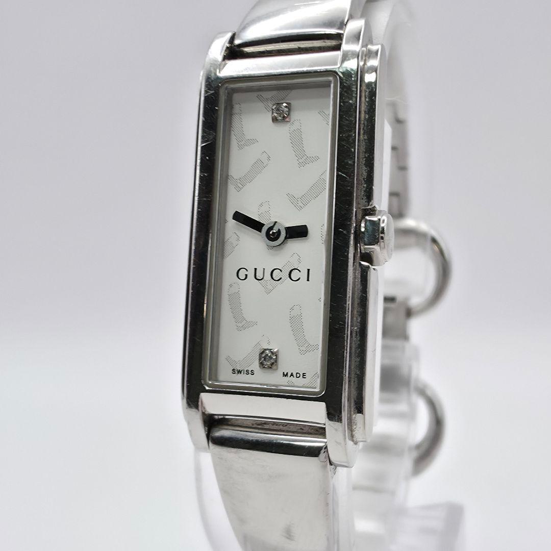 稼働 電池新品 GUCCI バングルウォッチ 1500L ブーツ柄