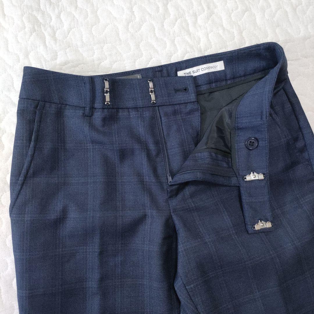 ザ・スーツカンパニー×REDA　セットアップ　チェック　ネイビー　36/34
