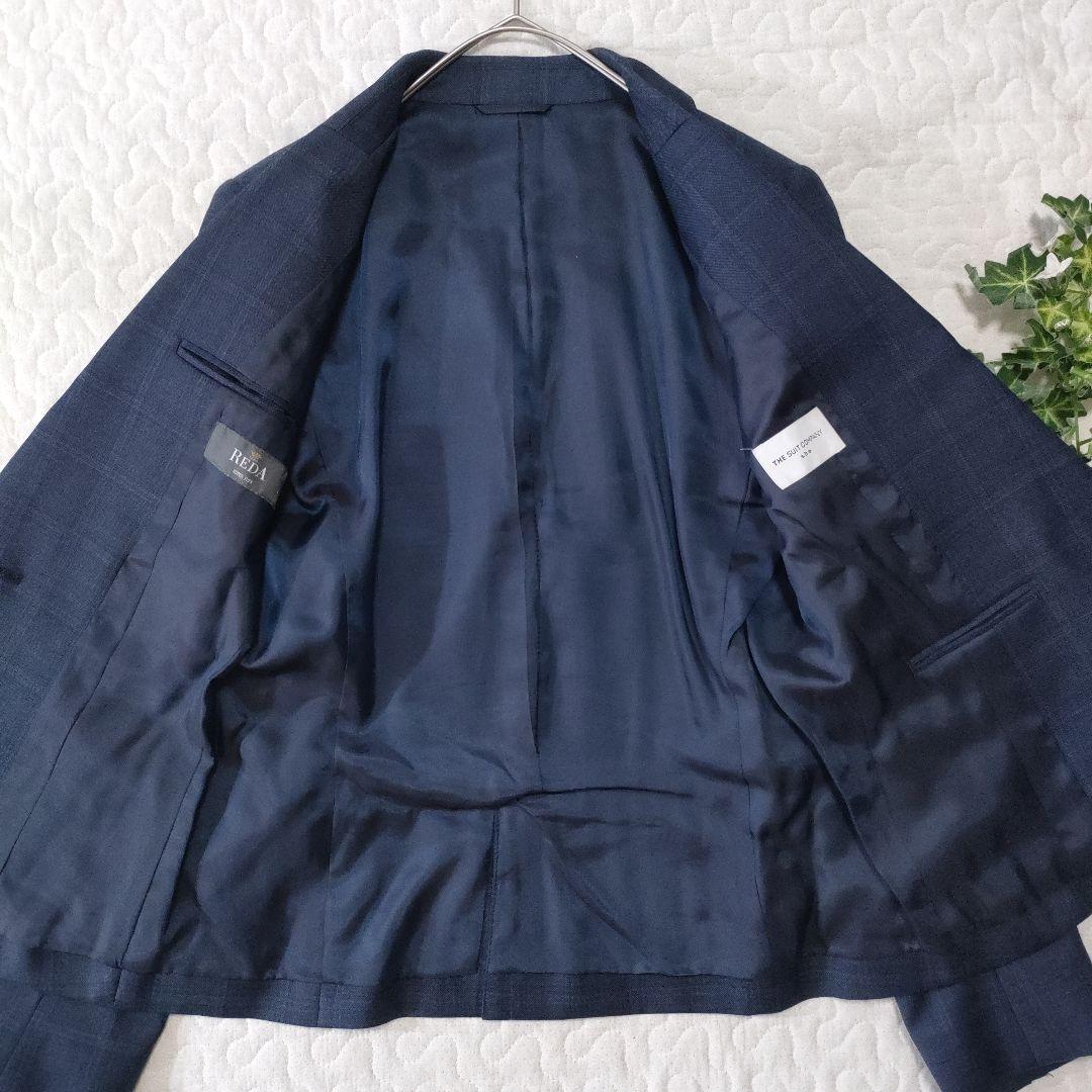 ザ・スーツカンパニー×REDA　セットアップ　チェック　ネイビー　36/34