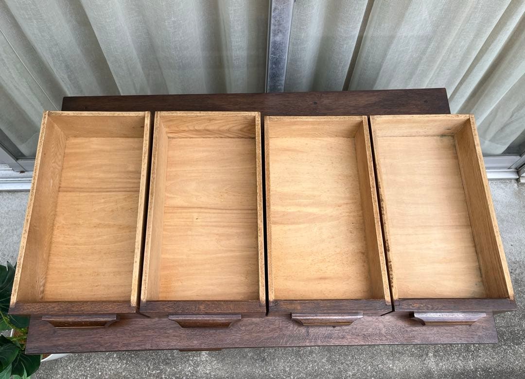 ◆アンティーク◆ 木製机　デスク　昭和レトロ　ナラ材　ヴィンテージ　古家具