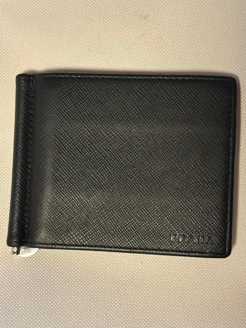 【美品 】本体のみ PRADA ブラック レザー マネークリップ（プラダ）