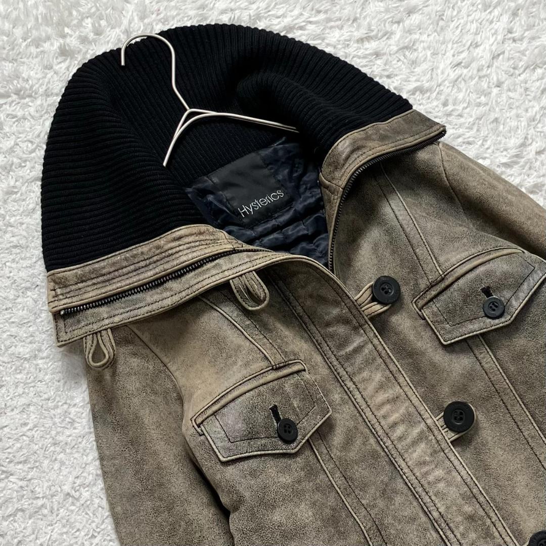 美品✨ヒステリックス レザージャケット ブルゾン 短丈 Y2K 裏地キルティング