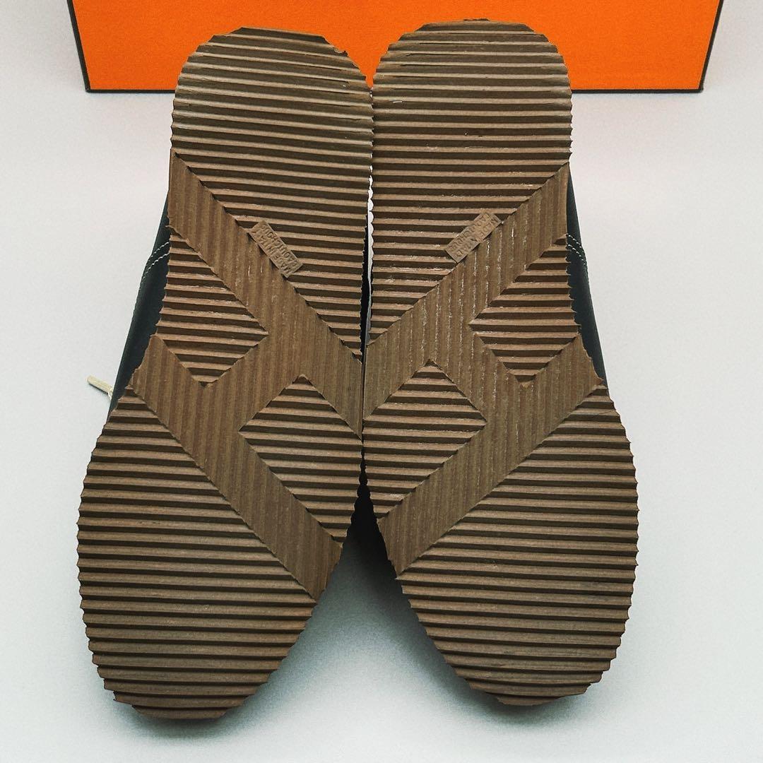 エルメス★未使用級★クイックレザー★スニーカー★24.0～24.5cm★ブラック