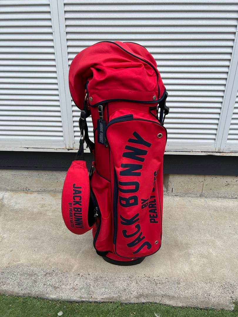 JACK BUNNY レッドキャディバッグ