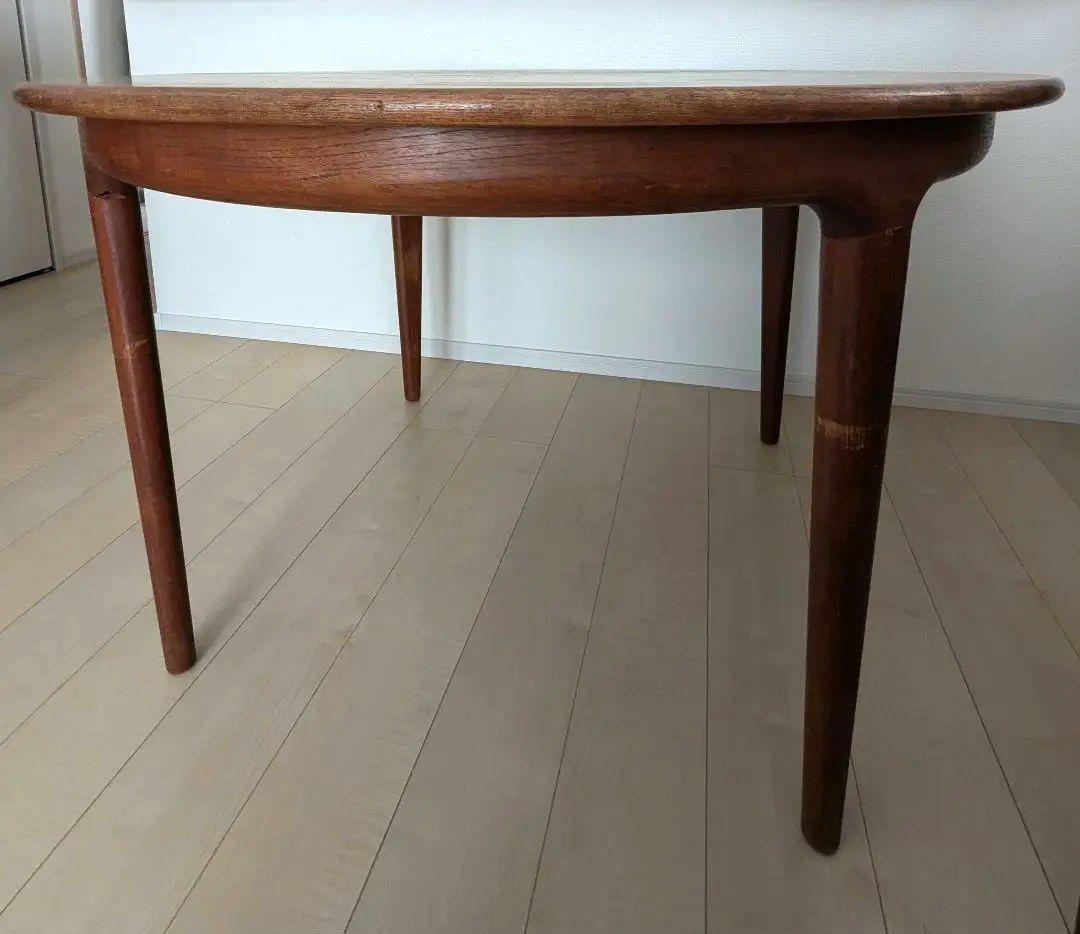 北欧 ビンテージ ヨハネス アンダーセン ダイニングテーブル　円卓　拡張板欠品